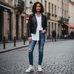 Joe’s Jeans Skinny Ankle Heavily Distressed Raw Hem W30 Ripped Cropped Denim